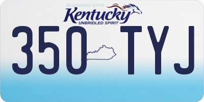 KY license plate 350TYJ