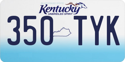KY license plate 350TYK
