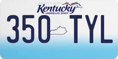 KY license plate 350TYL