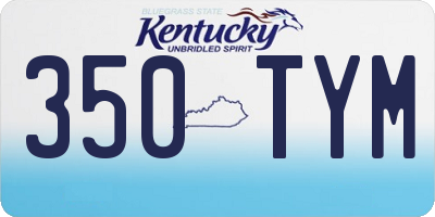 KY license plate 350TYM