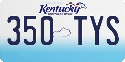 KY license plate 350TYS