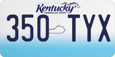 KY license plate 350TYX