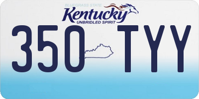 KY license plate 350TYY