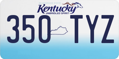 KY license plate 350TYZ