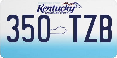 KY license plate 350TZB