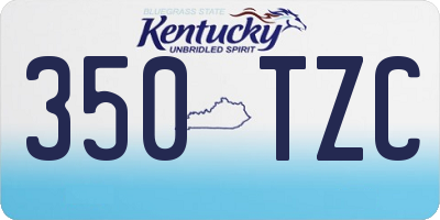 KY license plate 350TZC