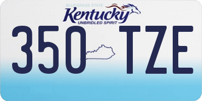 KY license plate 350TZE