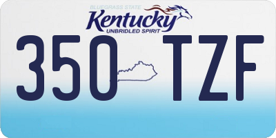 KY license plate 350TZF