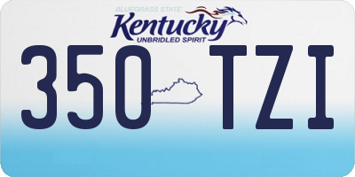 KY license plate 350TZI