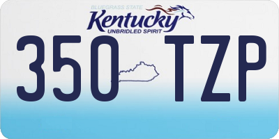 KY license plate 350TZP