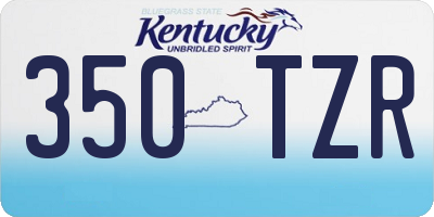 KY license plate 350TZR