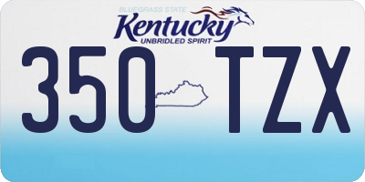 KY license plate 350TZX
