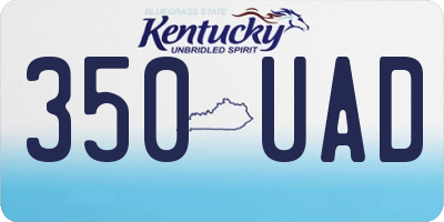 KY license plate 350UAD