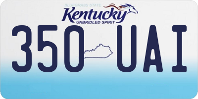 KY license plate 350UAI