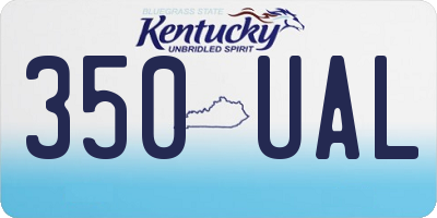 KY license plate 350UAL