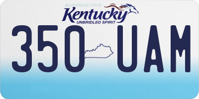 KY license plate 350UAM