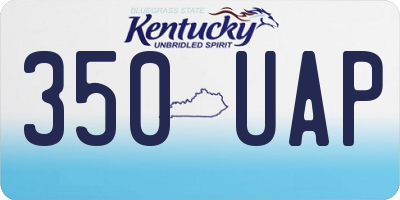 KY license plate 350UAP