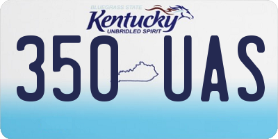 KY license plate 350UAS