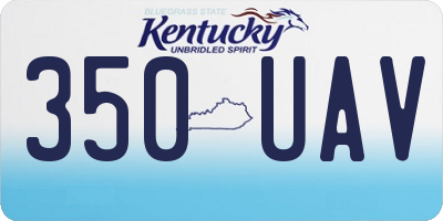 KY license plate 350UAV
