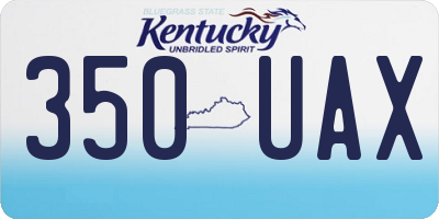 KY license plate 350UAX