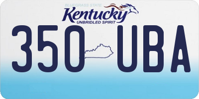 KY license plate 350UBA