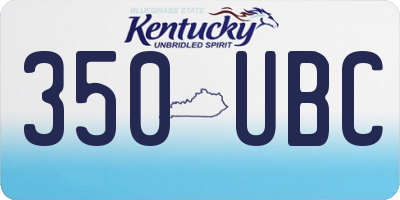 KY license plate 350UBC