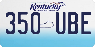 KY license plate 350UBE