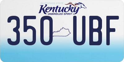 KY license plate 350UBF
