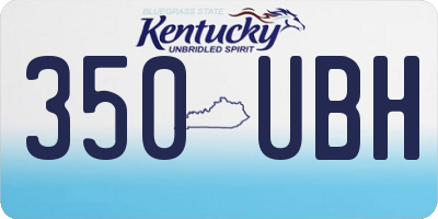 KY license plate 350UBH
