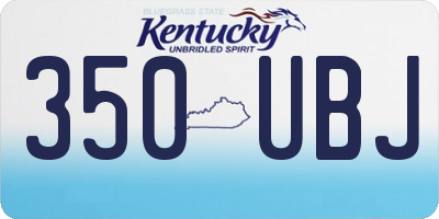 KY license plate 350UBJ