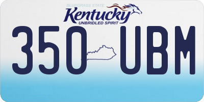 KY license plate 350UBM