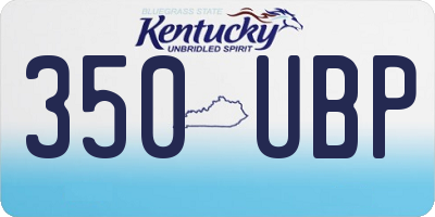 KY license plate 350UBP