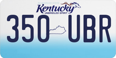 KY license plate 350UBR