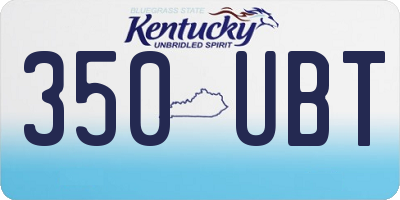 KY license plate 350UBT