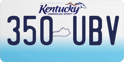 KY license plate 350UBV