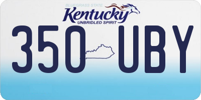 KY license plate 350UBY