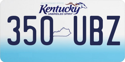 KY license plate 350UBZ