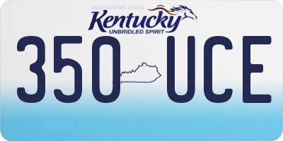 KY license plate 350UCE