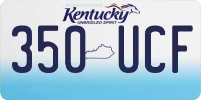 KY license plate 350UCF