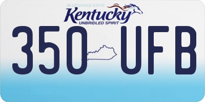 KY license plate 350UFB