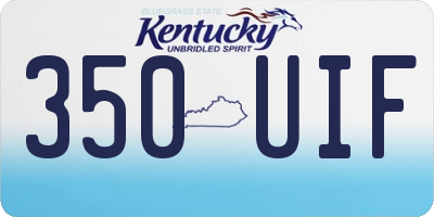 KY license plate 350UIF