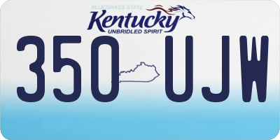 KY license plate 350UJW