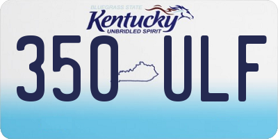 KY license plate 350ULF