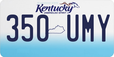 KY license plate 350UMY
