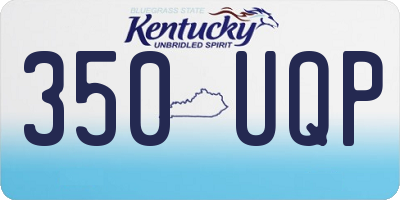 KY license plate 350UQP