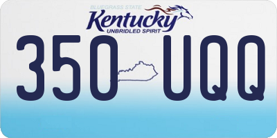 KY license plate 350UQQ