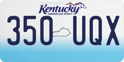 KY license plate 350UQX