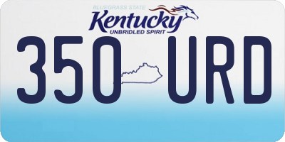 KY license plate 350URD