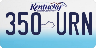 KY license plate 350URN
