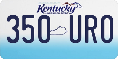 KY license plate 350URO